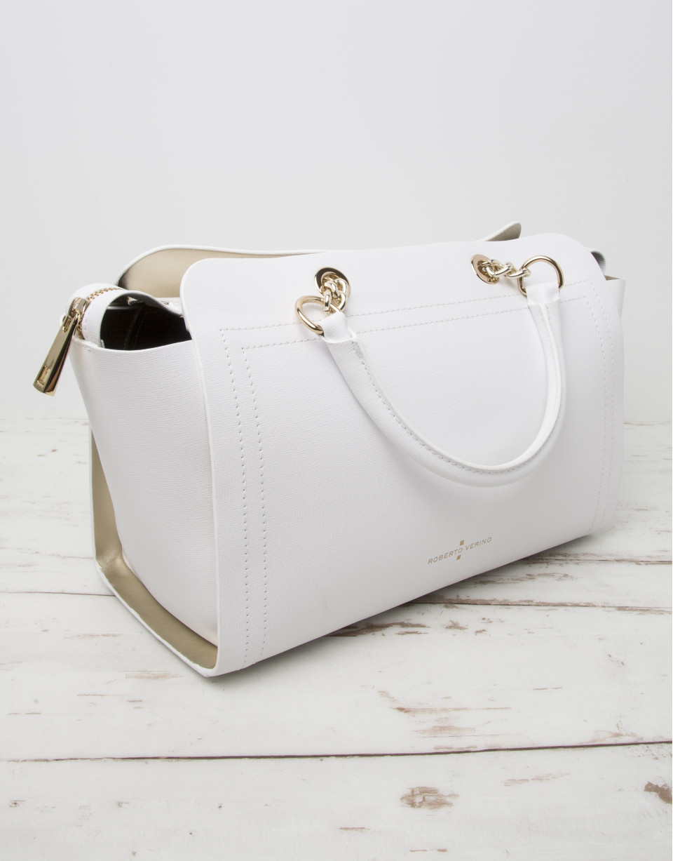 Bolso Satchel Romeo blanco