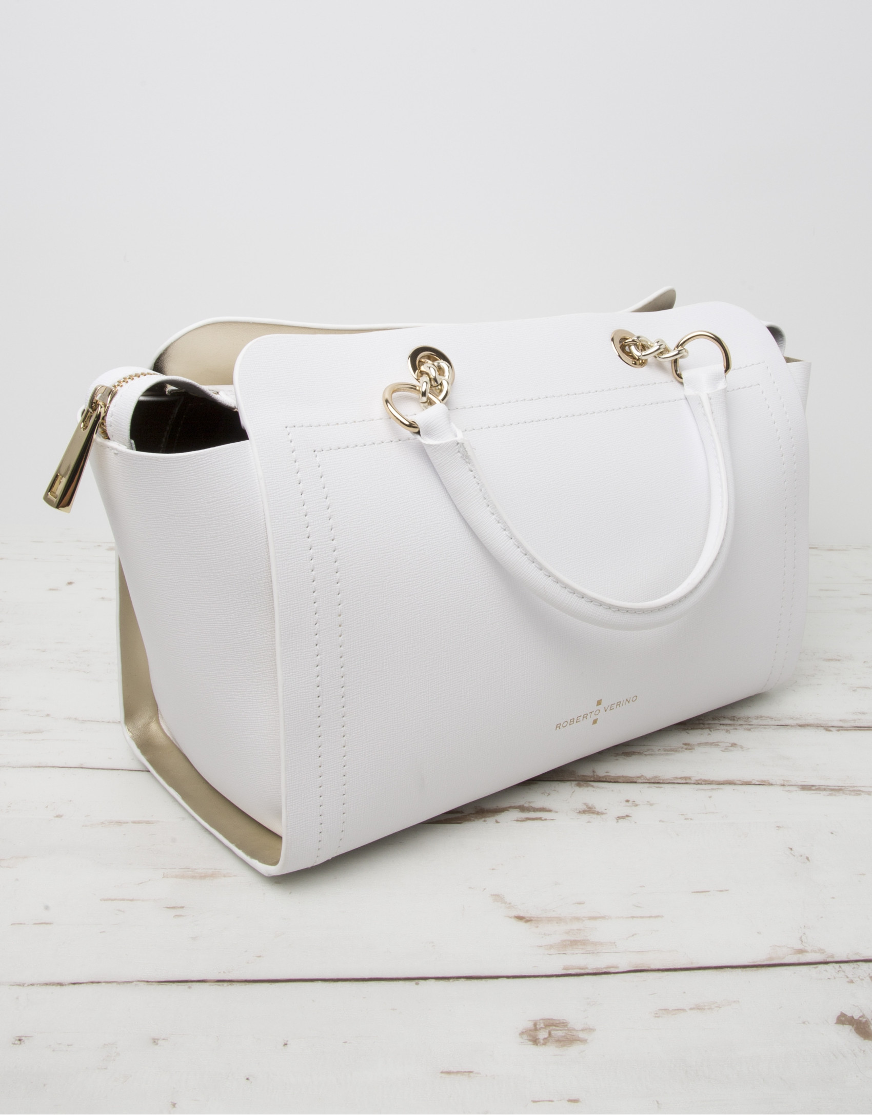 Bolso Satchel Romeo blanco