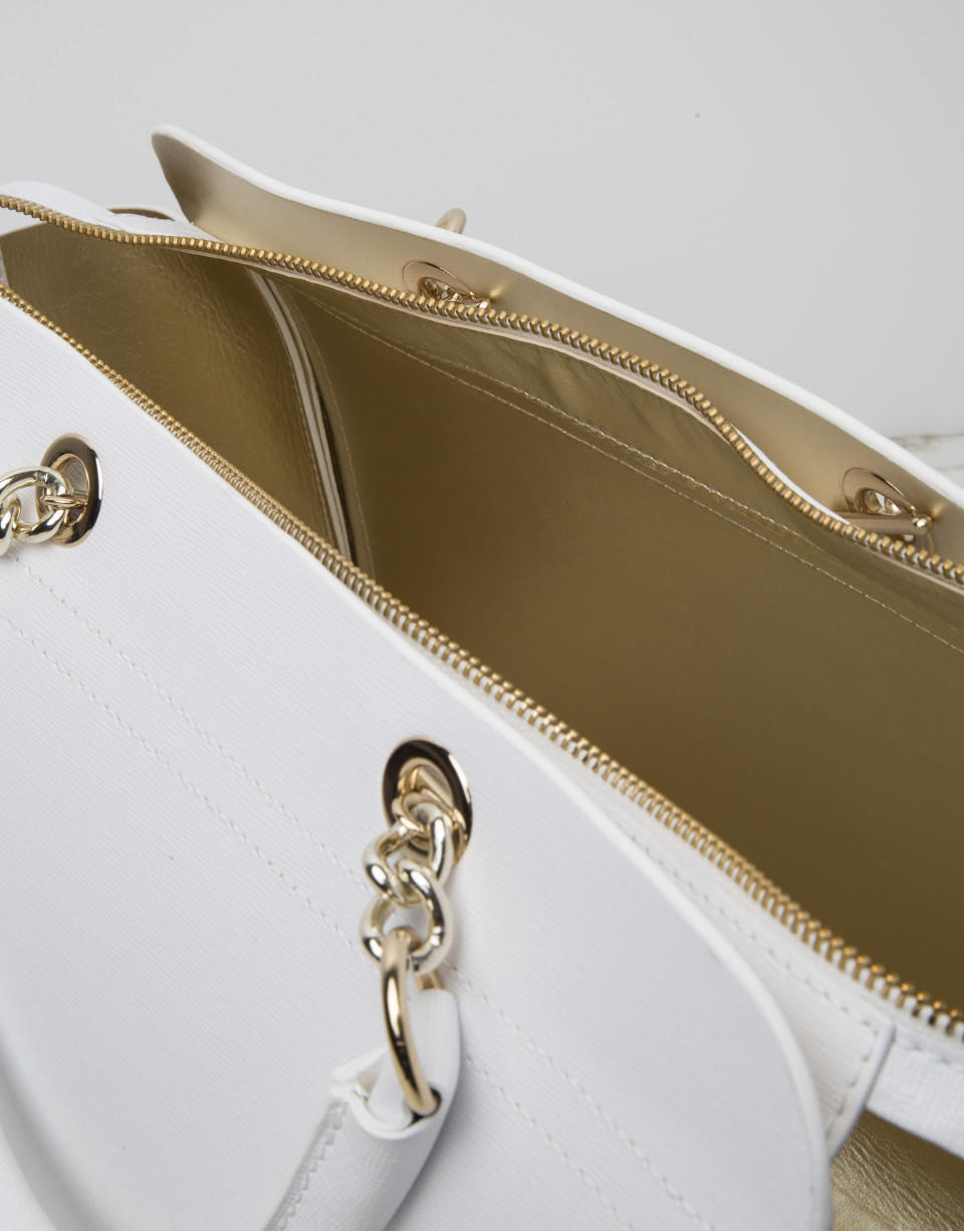 Bolso Satchel Romeo blanco