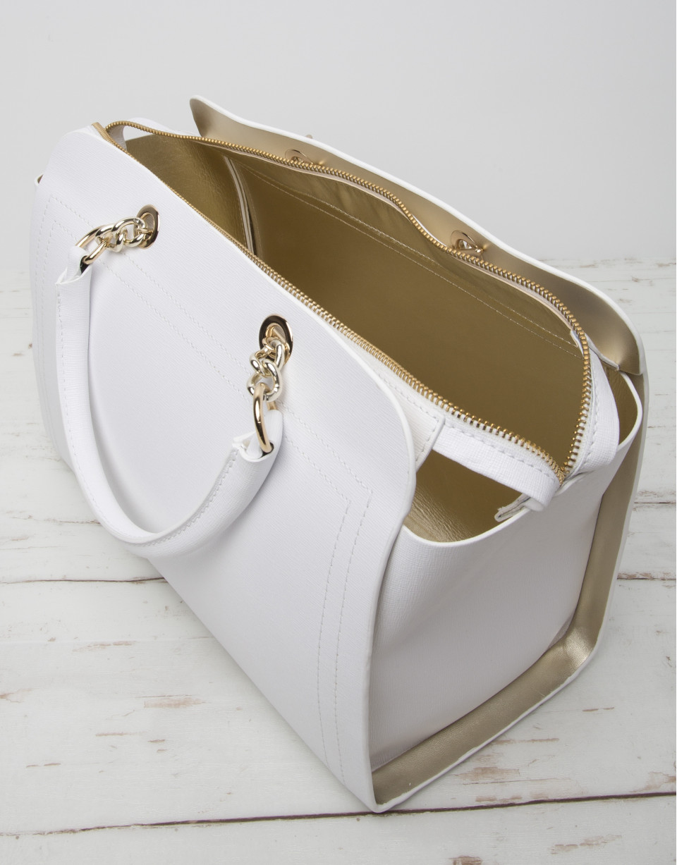 Bolso Satchel Romeo blanco