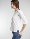 Jersey manga tres cuartos beige