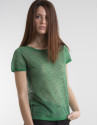 Green short sleeved top
