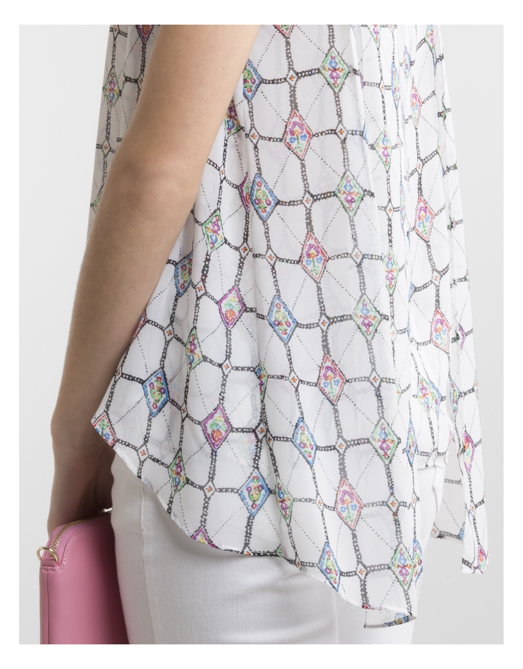 Top fluido estampado