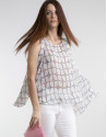 Top fluido estampado