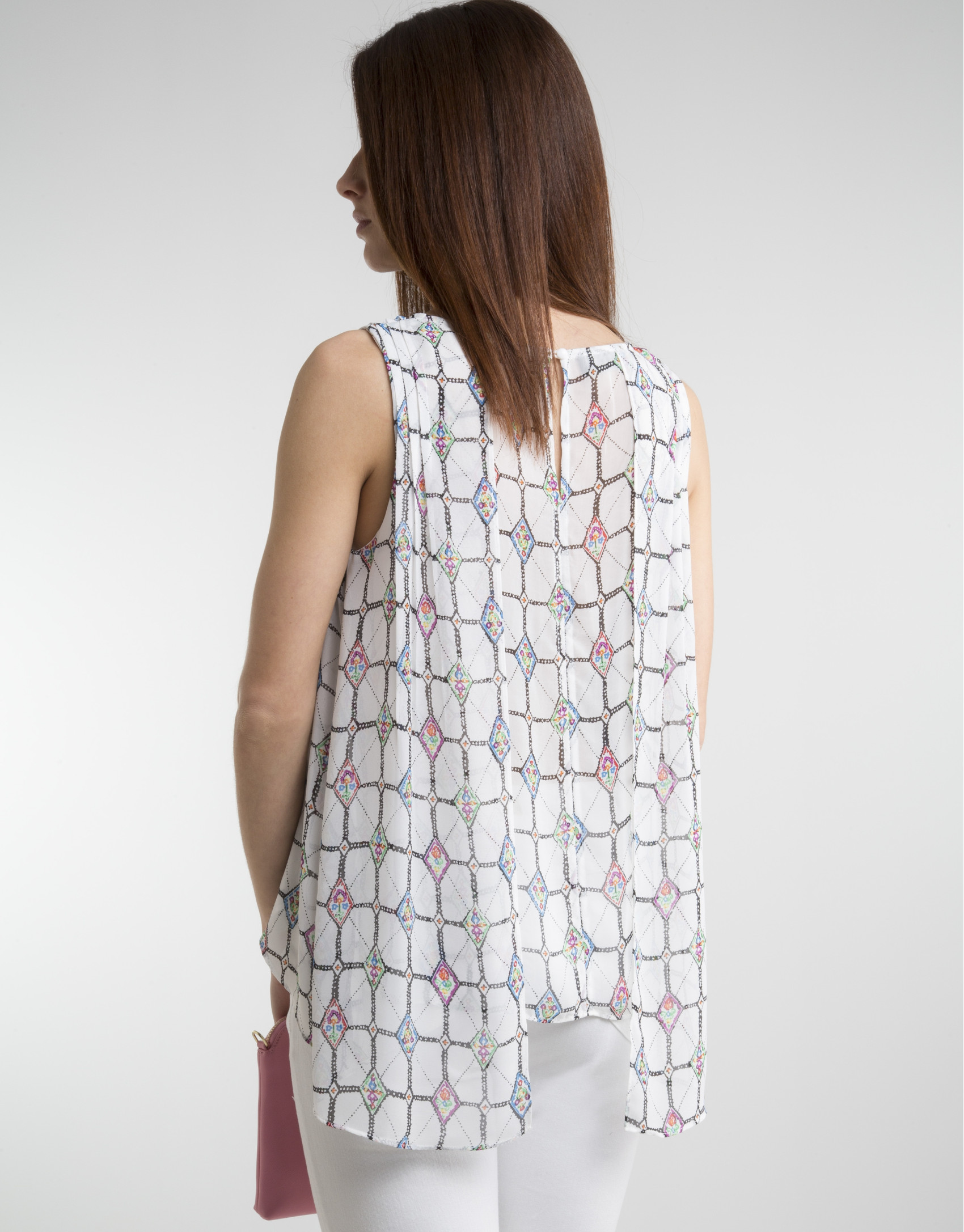 Top fluido estampado