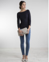 Navy blue knit top