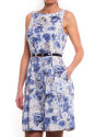 Vestido de algodón estampado