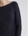 Navy blue knit top