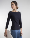 Navy blue knit top