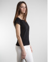 Black top with decorative panel