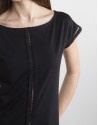 Black top with decorative panel
