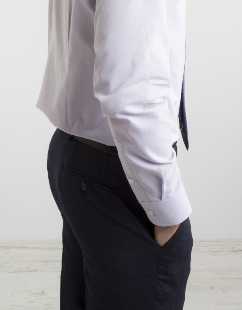 Camisa de vestir Oxford malva