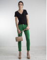 Green stretch pants