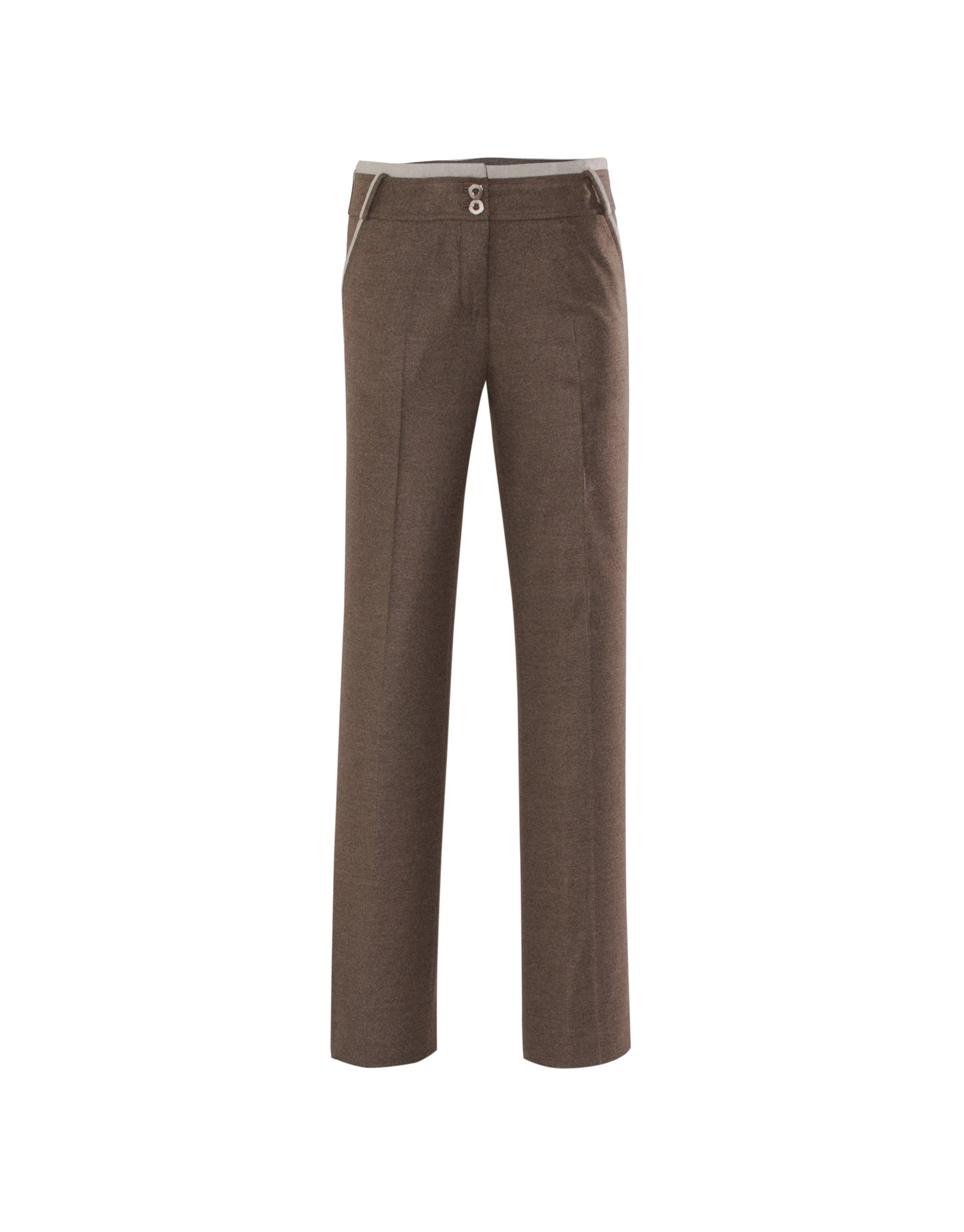 Pantalón marrón con vivos en contraste