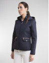 Blue parka with hood
