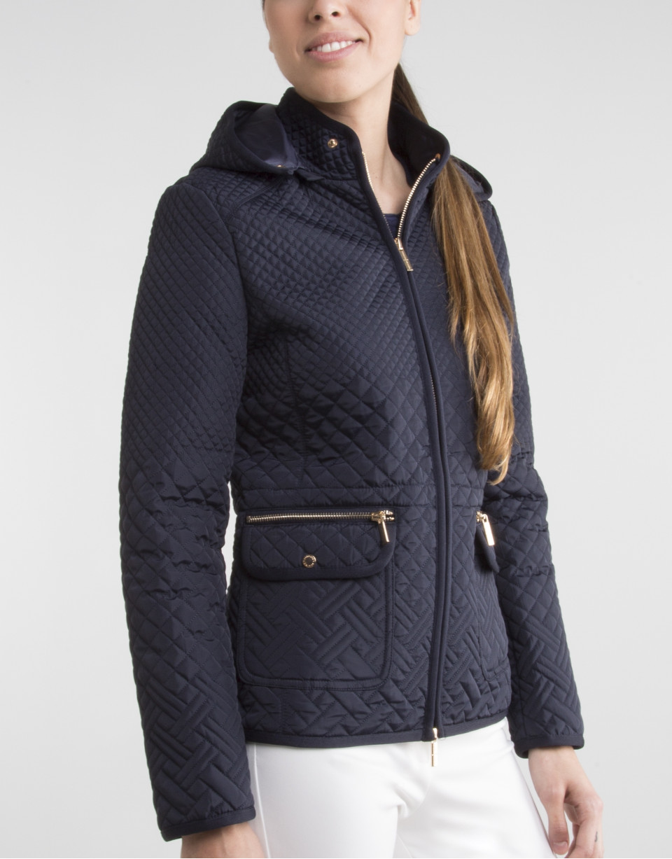 Parka con capucha azul