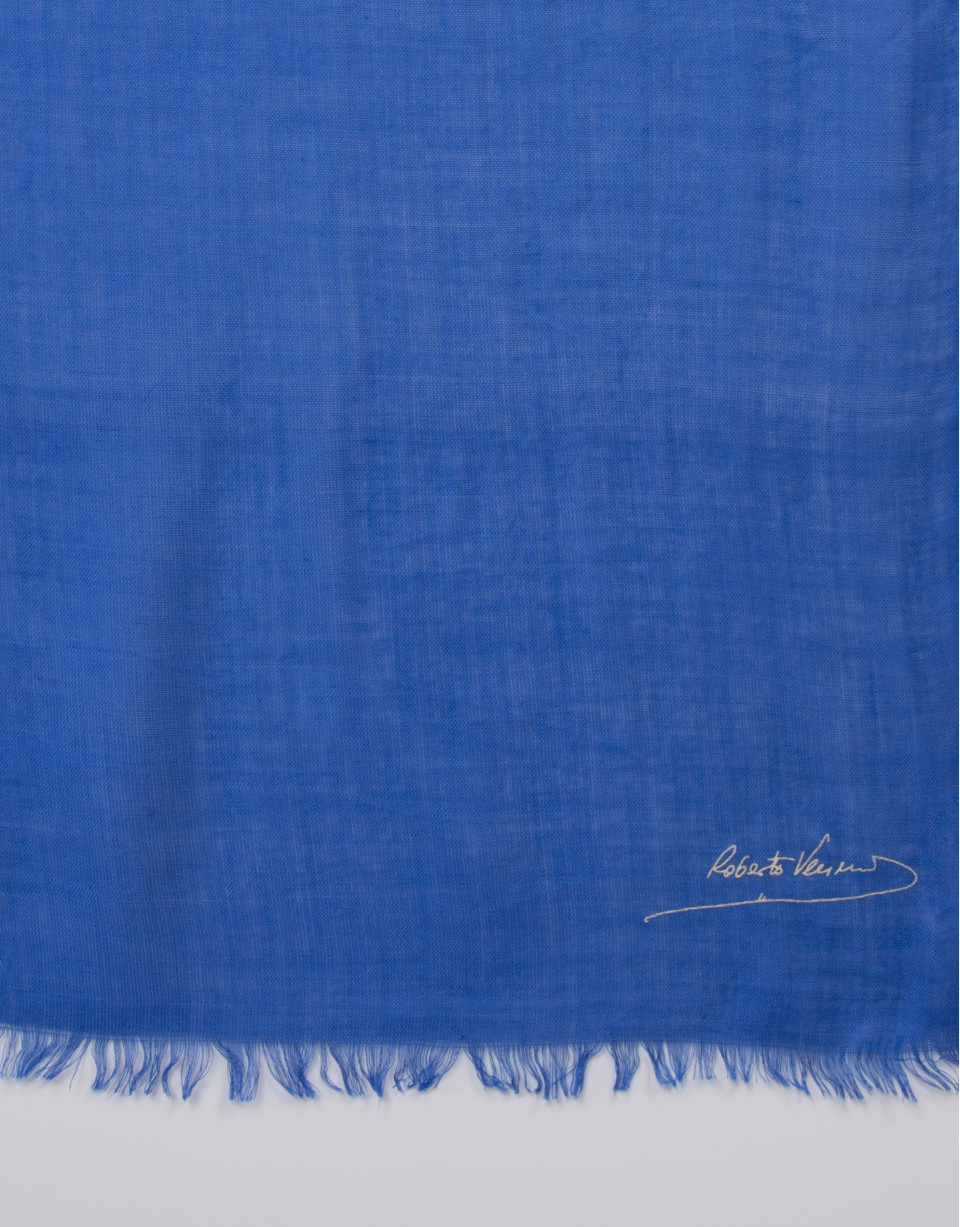 Plain blue scarf