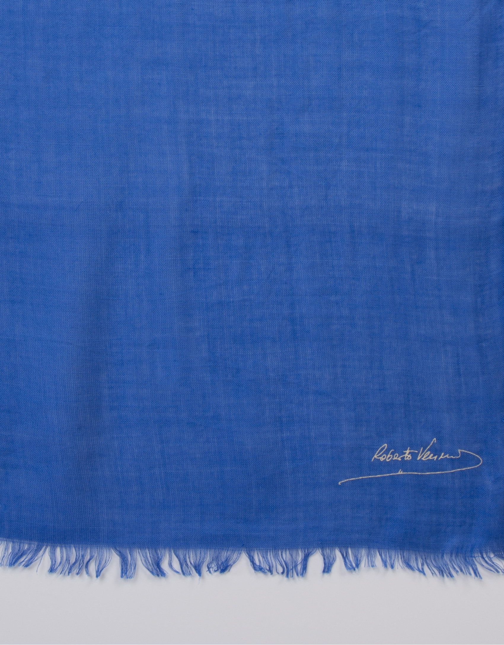 Plain blue scarf