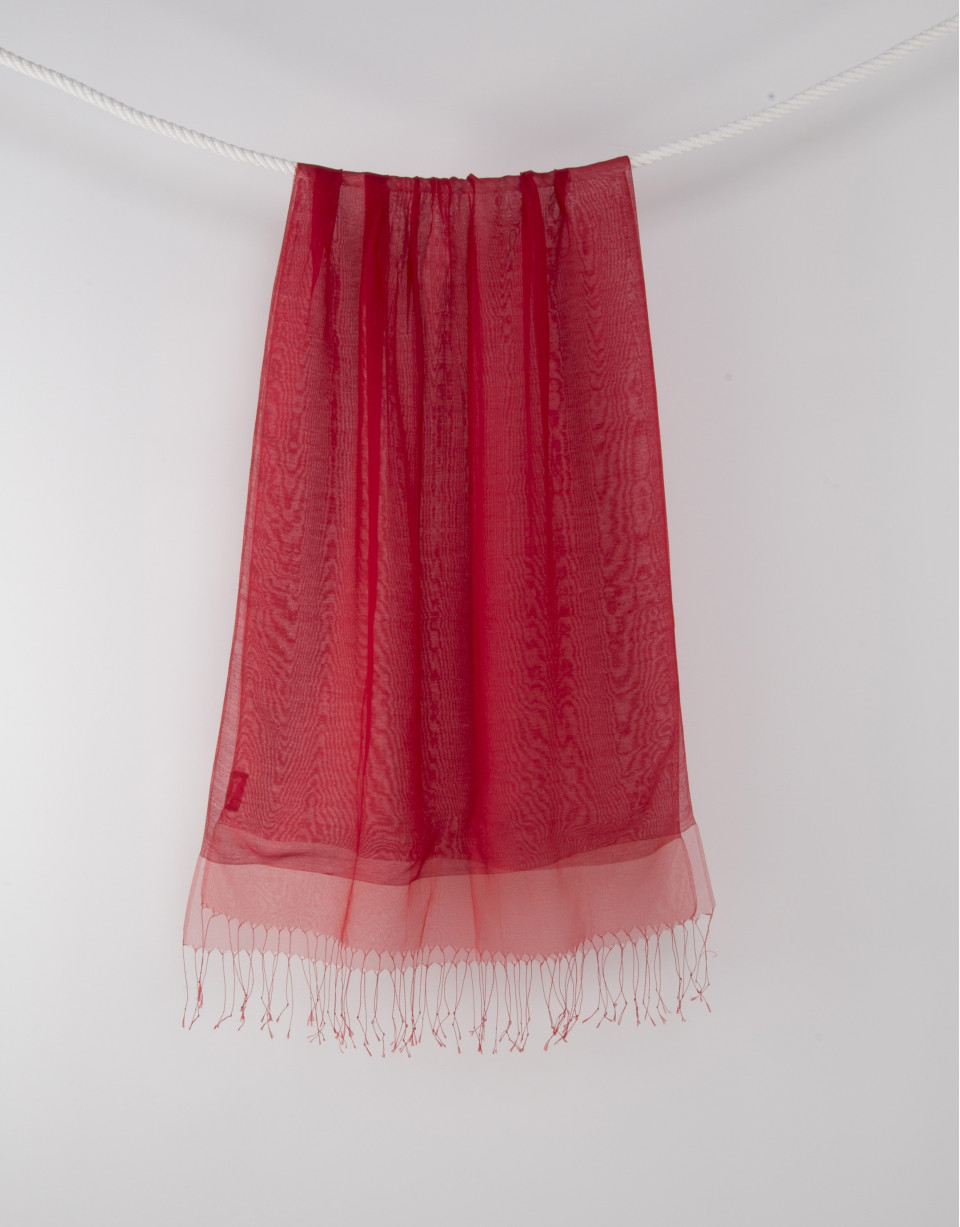 Foulard flecos rojo