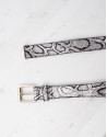 Black snakeskin belt