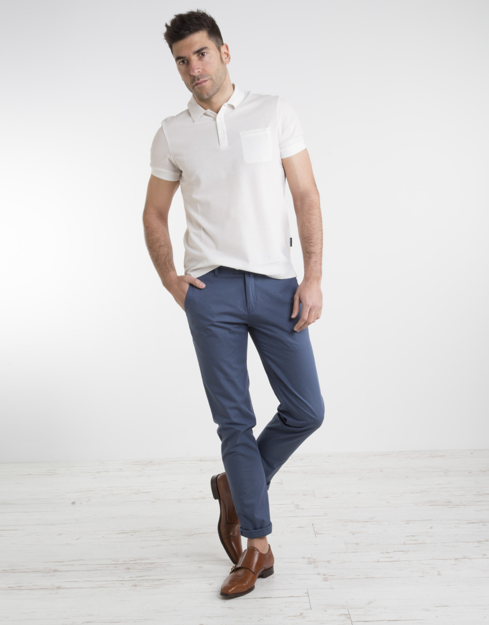 White pique polo