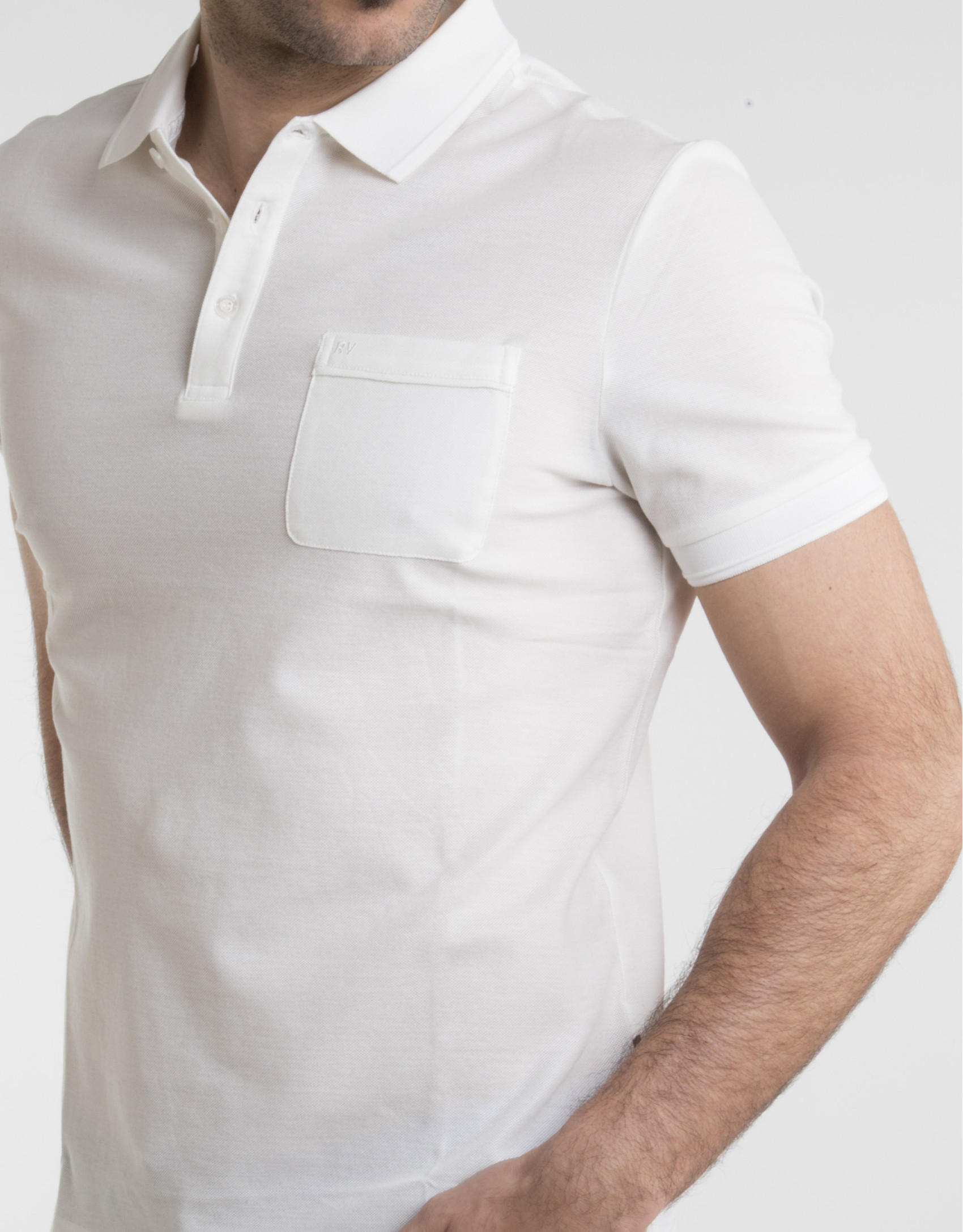 White pique polo