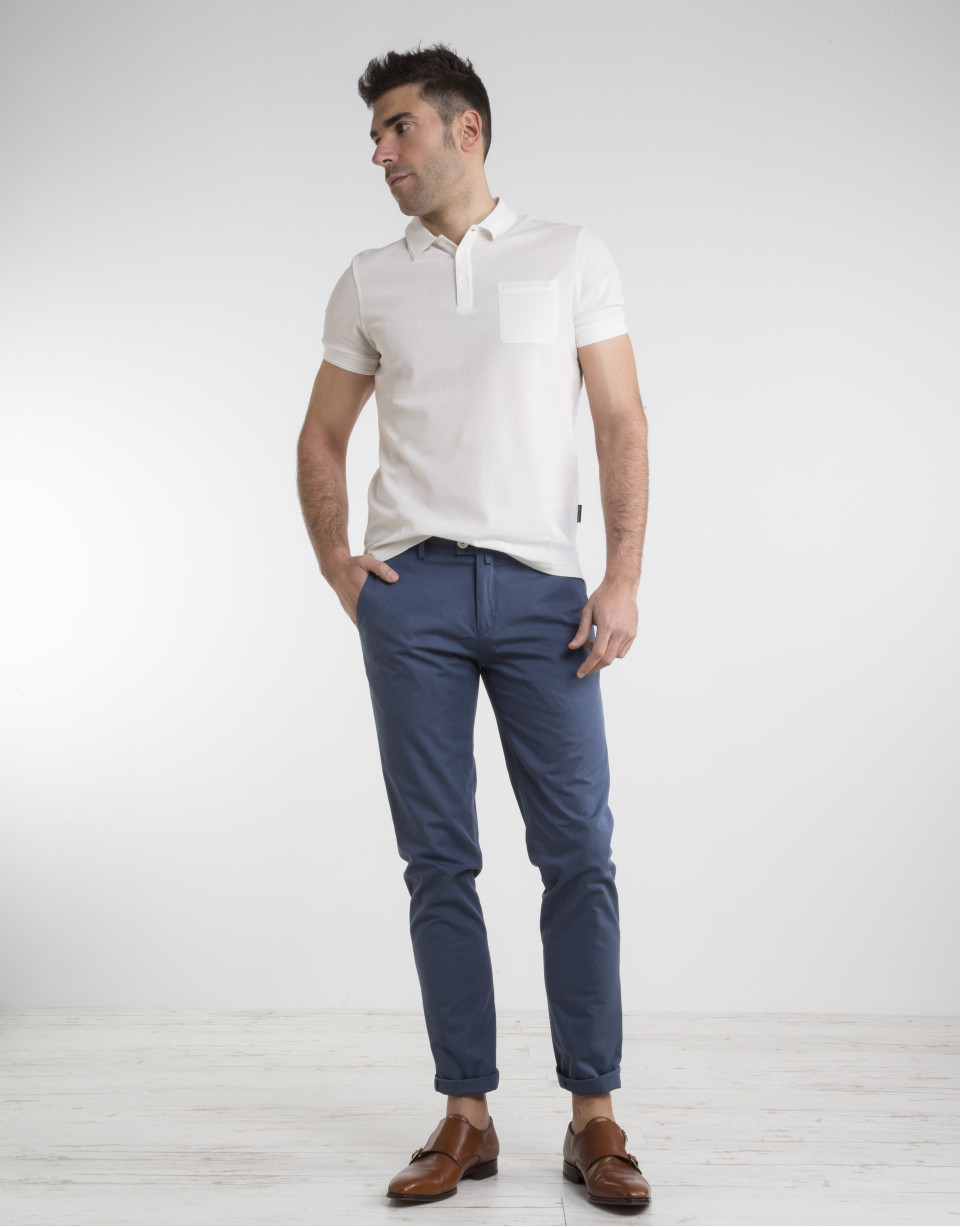 White pique polo