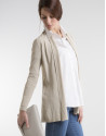 Beige knit loose jacket