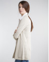 Beige knit loose jacket