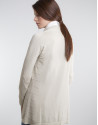 Beige knit loose jacket