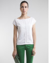 White top with decorative panel
