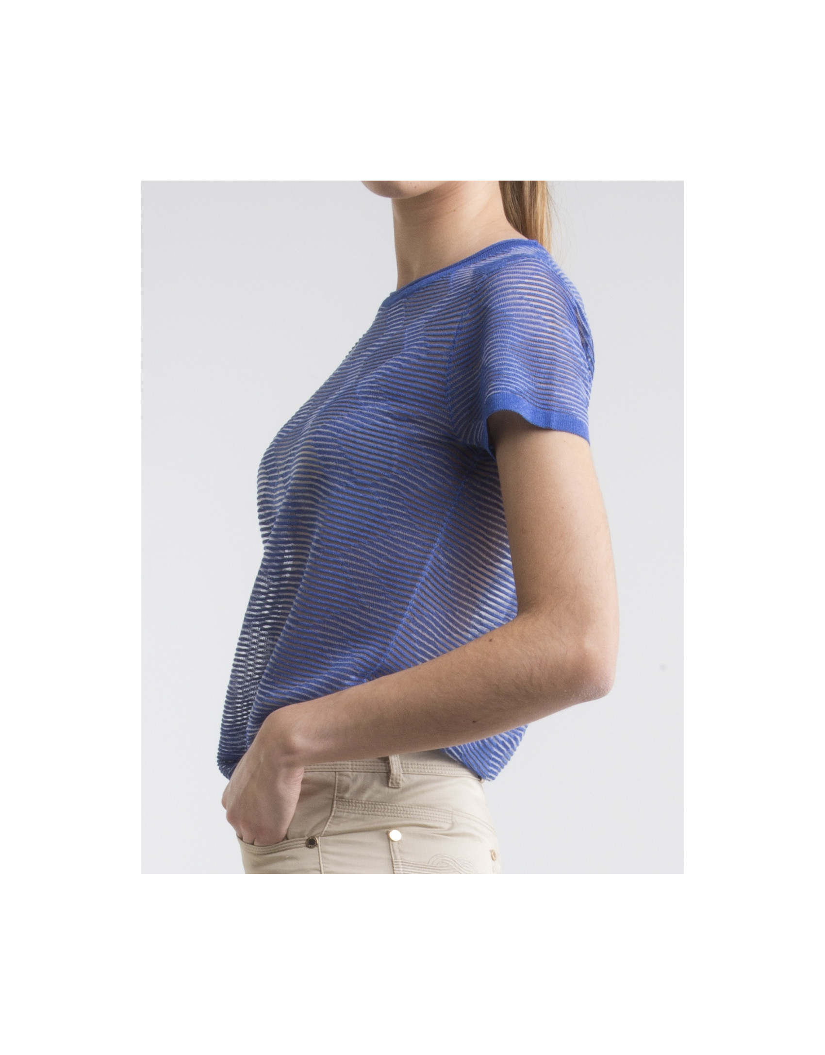 Blue short sleeved top