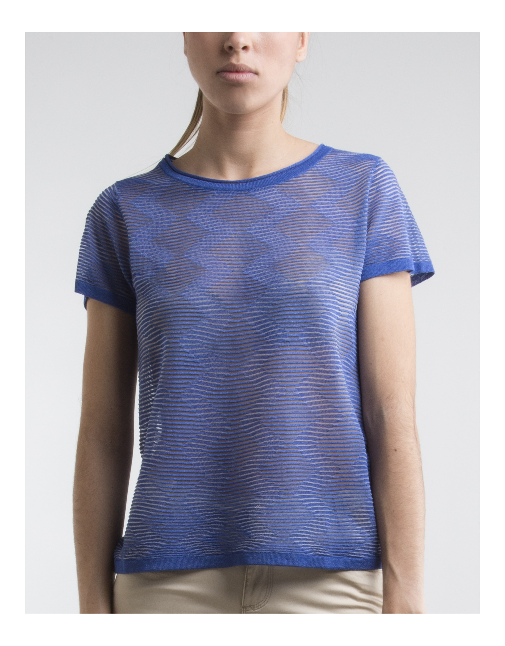Blue short sleeved top