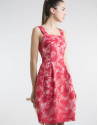 Red dress with straps 