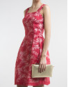 Red dress with straps 