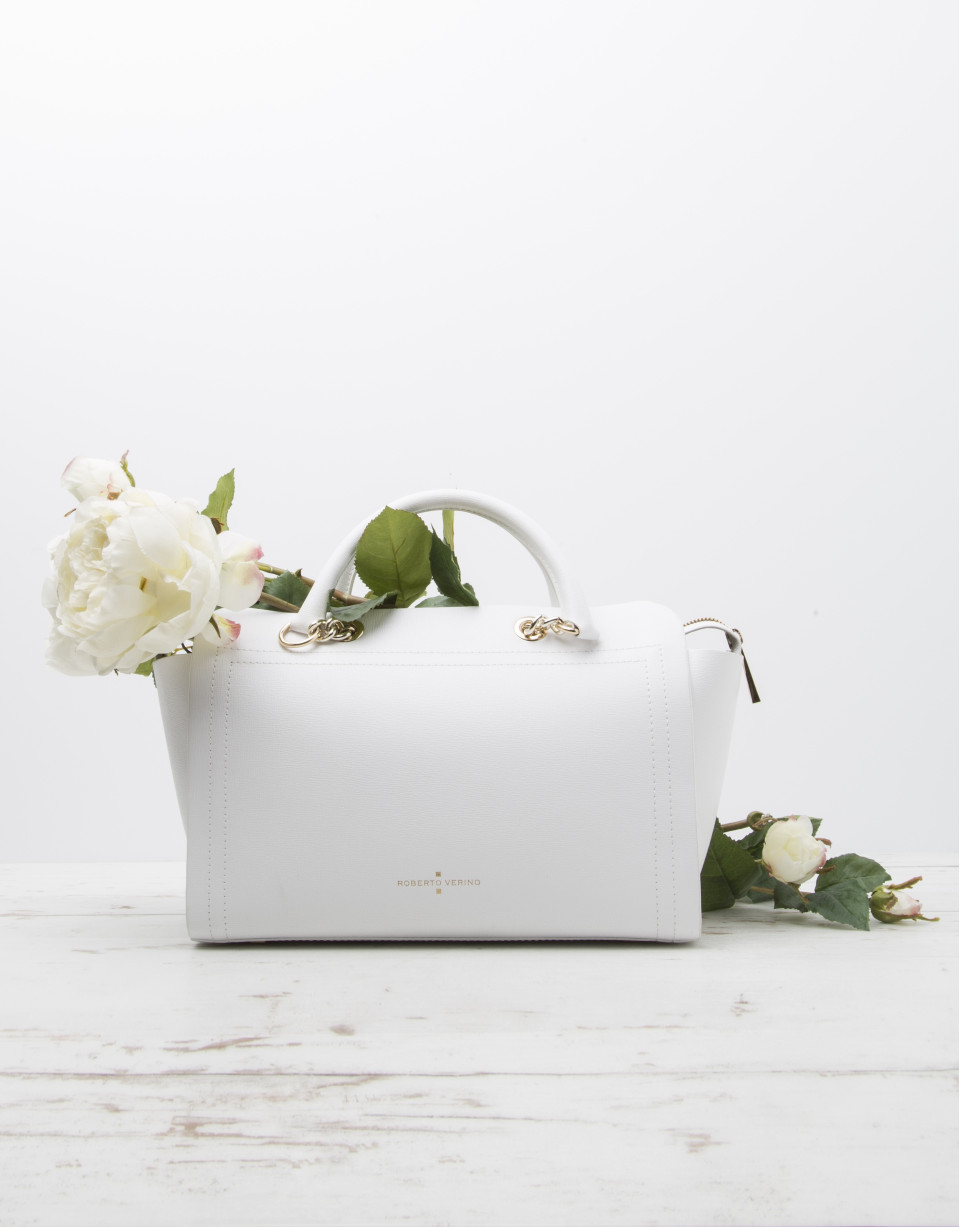 Bolso Satchel Romeo blanco