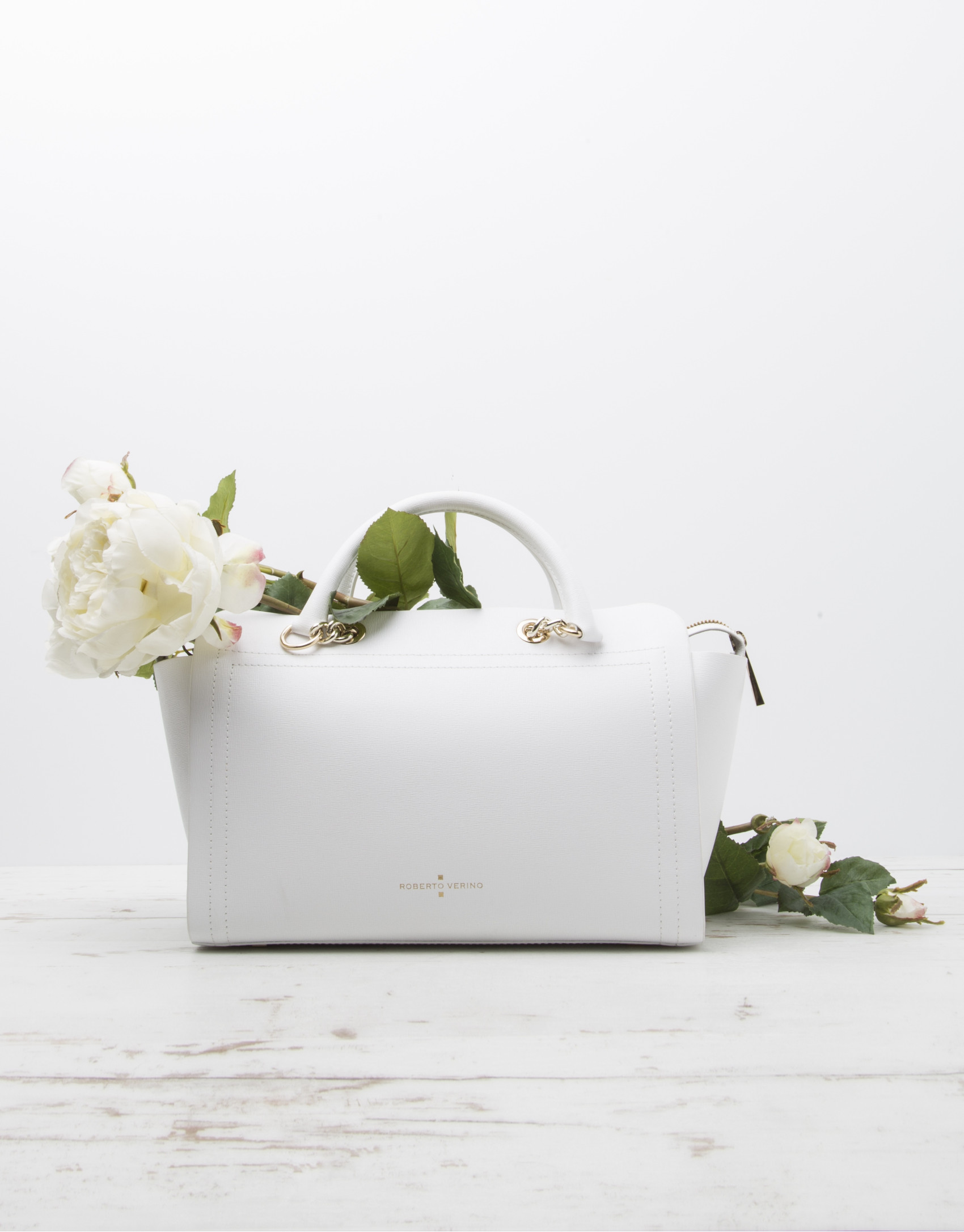 Bolso Satchel Romeo blanco