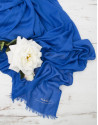 Plain blue scarf