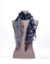 Foulard combinado estampado y rayas