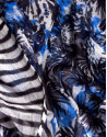 Foulard combinado estampado y rayas