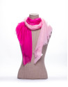 Foulard bicolor tonos rosas