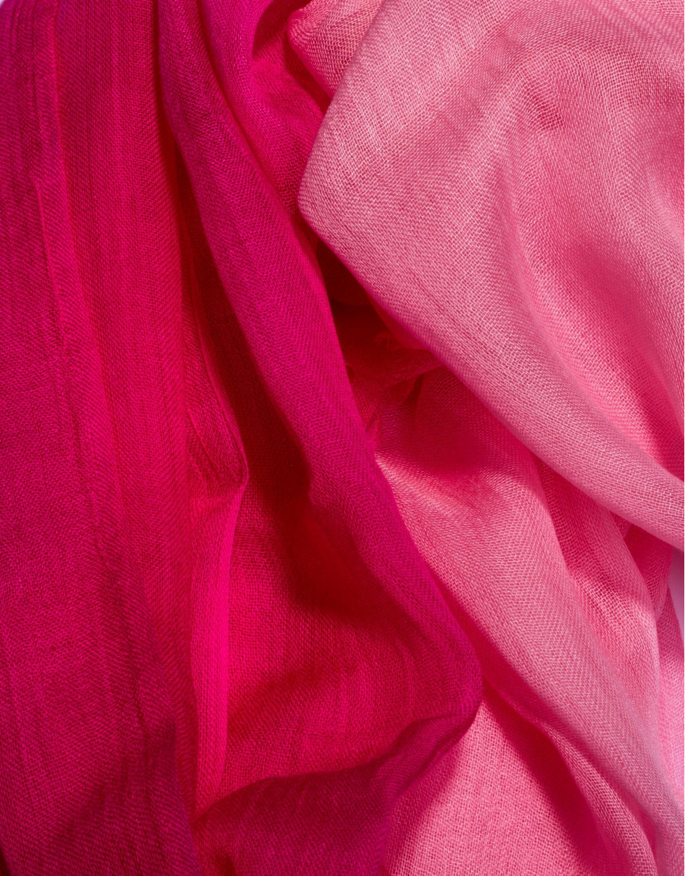 Foulard bicolor tonos rosas
