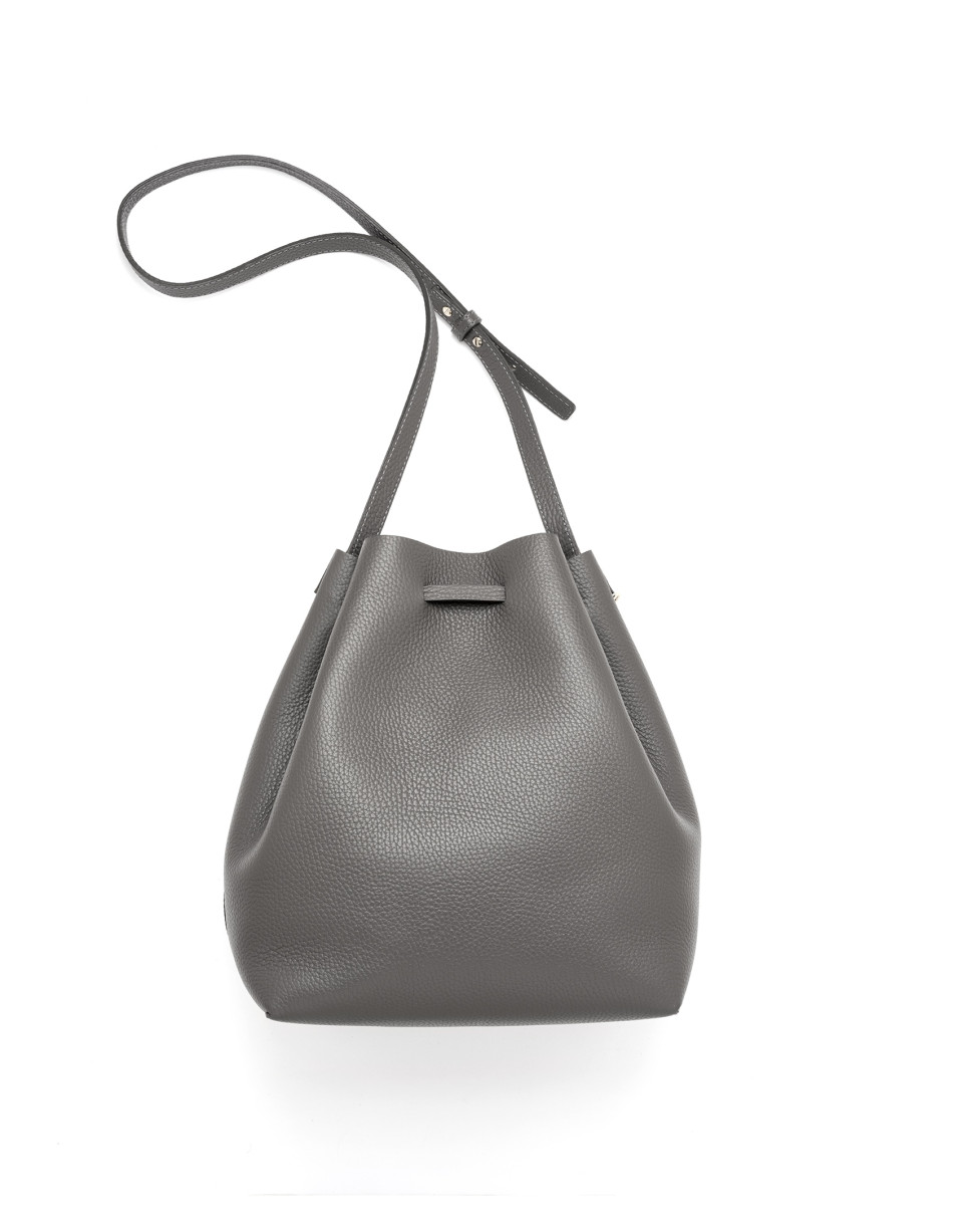 Gray Uve leather bouquet bag