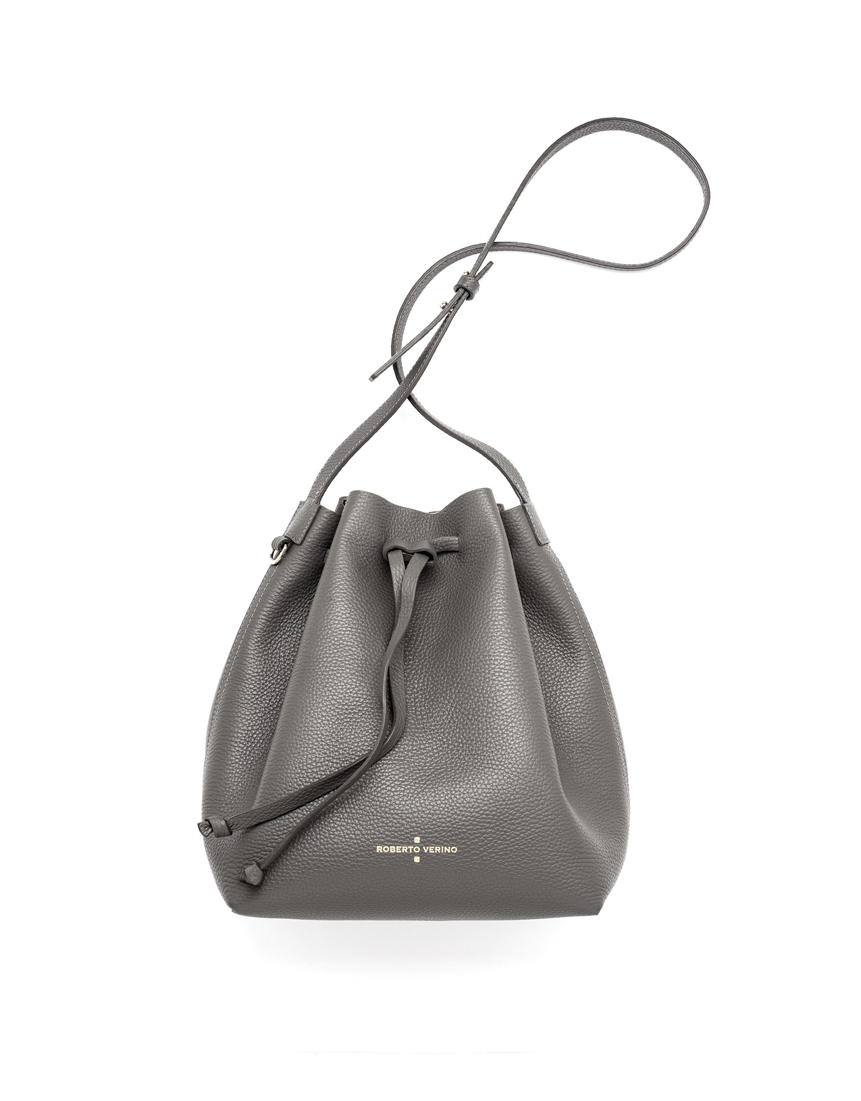 Gray Uve leather bouquet bag