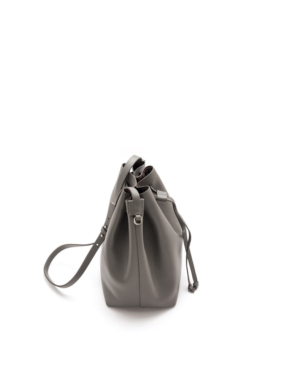Gray Uve leather bouquet bag