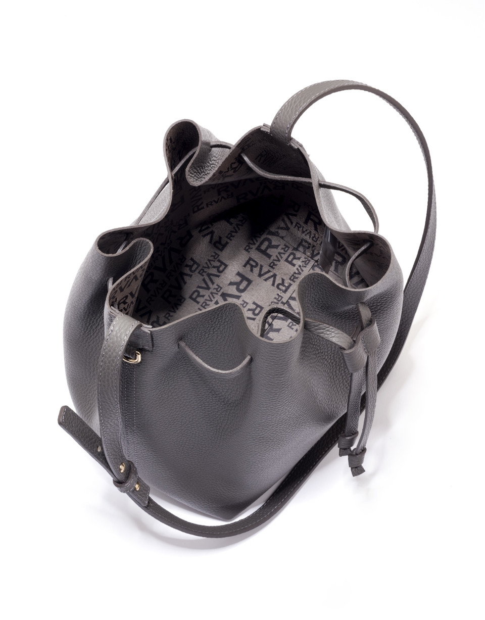 Gray Uve leather bouquet bag
