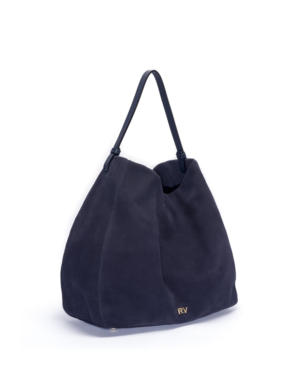 Blue suede hobo cube 