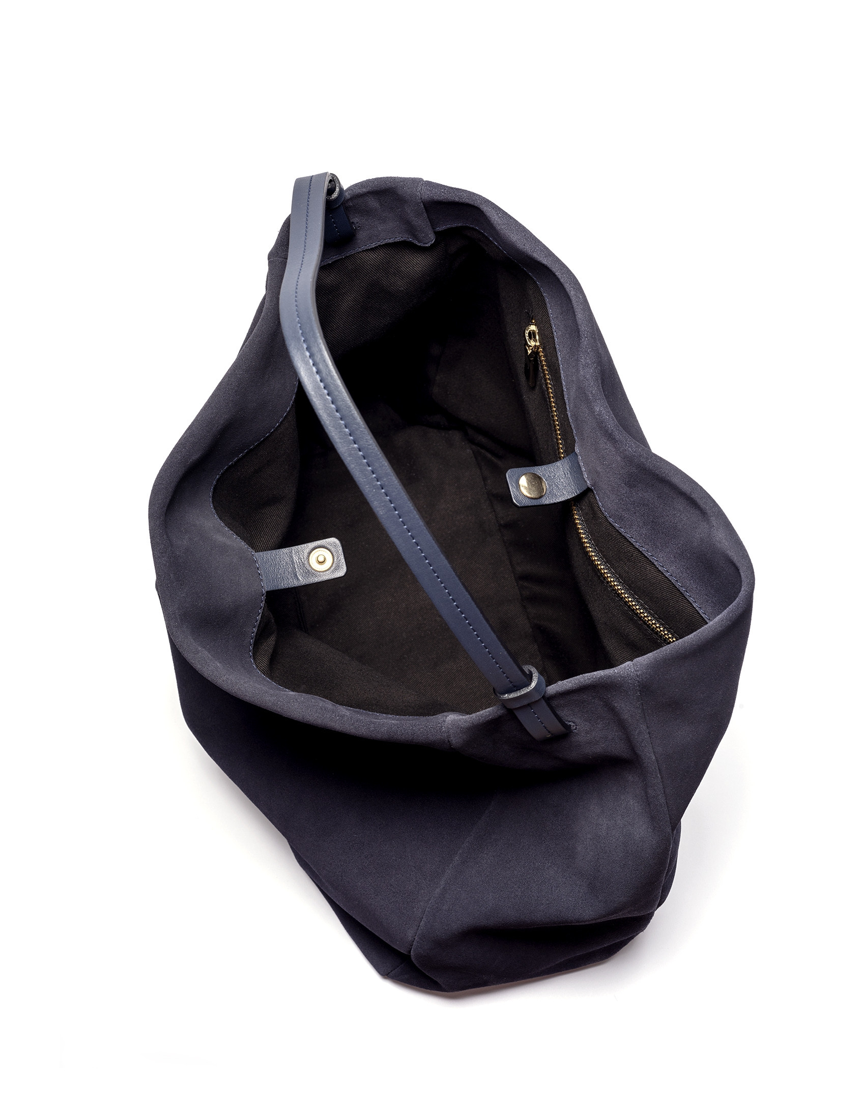 Blue suede hobo cube 