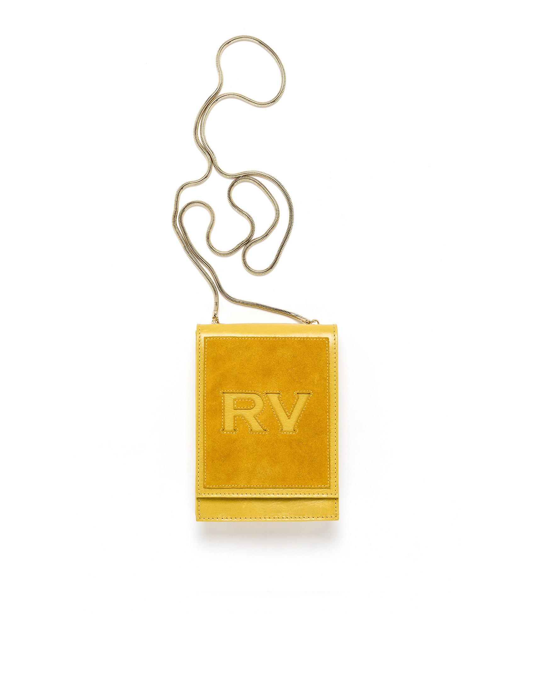 Mustard leather Eme mini shoulder bag