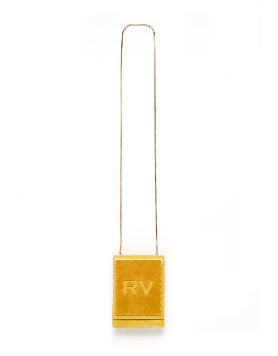 Mustard leather Eme mini shoulder bag